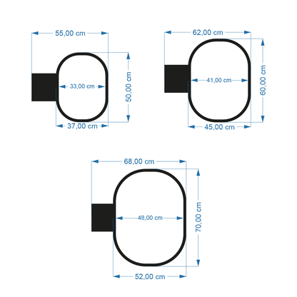 Enseigne drapeau lumineuse double face pour façade de magasin - Leo Signs Double-sided illuminated blade sign for shop front - Leo Signs