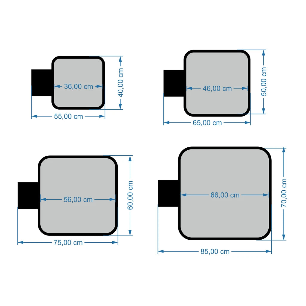 Enseigne drapeau lumineuse double face pour façade de magasin - Leo Signs Double-sided illuminated blade sign for shop front - Leo Signs