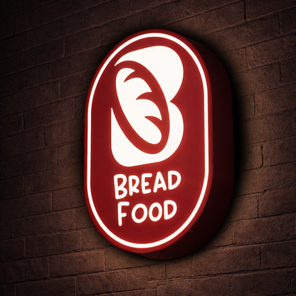 Enseigne drapeau lumineuse double face pour façade de magasin - Leo Signs Double-sided illuminated blade sign for shop front - Leo Signs